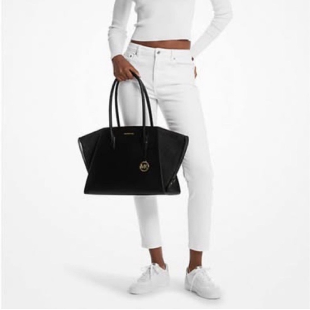 Michael Kors Avril XL Black Tote Shoulder Bag